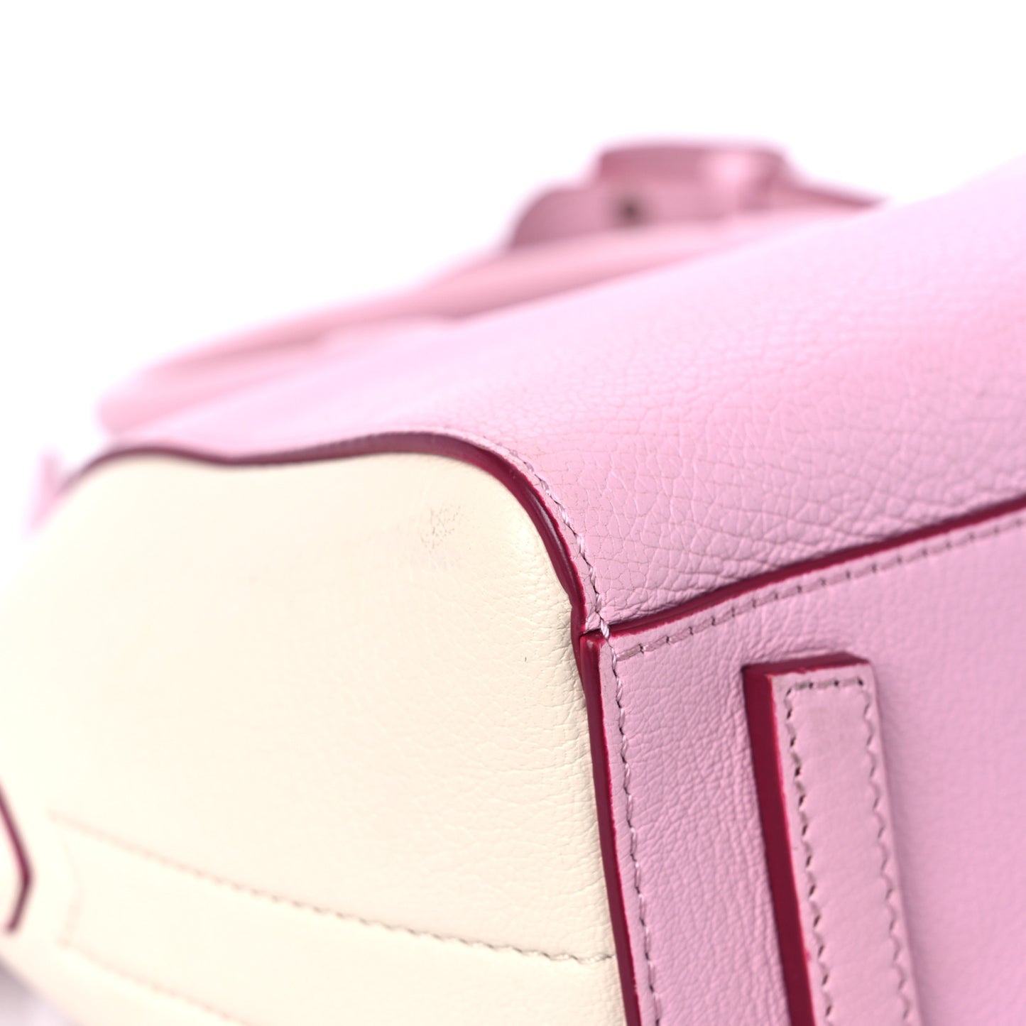 Sugar Goatskin Mini Tri-Color Antigona Bright Pink White Fuchsia