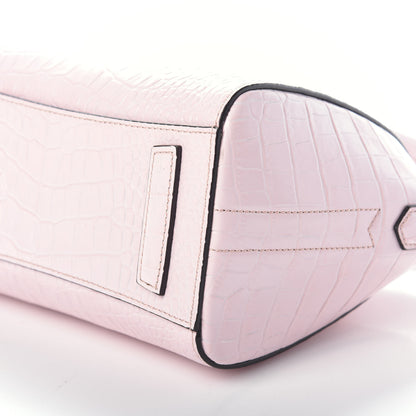 Givenchy Calfskin Crocodile Embossed Mini Antigona Pink 10 of 10