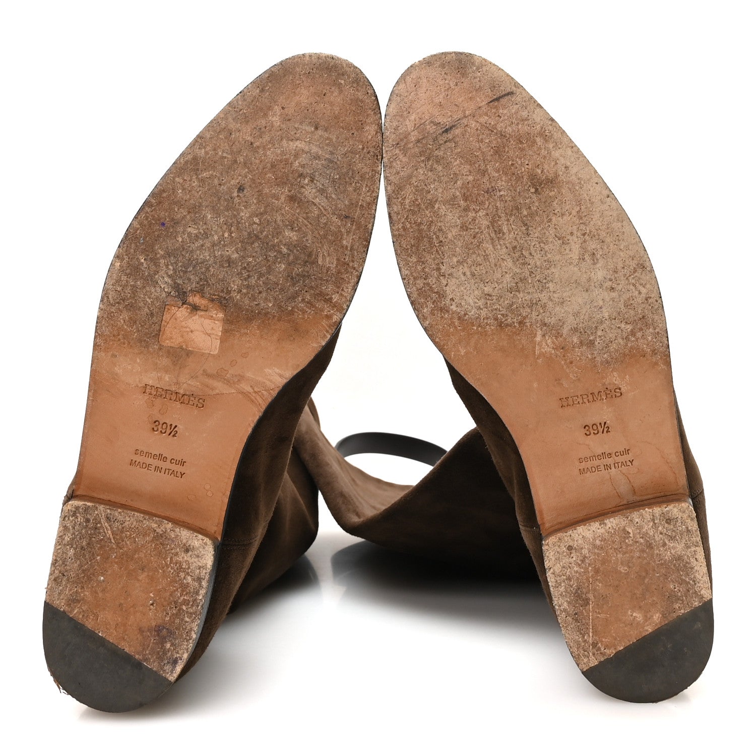 Hermes Suede Kelly Jumping Boots 39.5 Marron Ebene 6 of 8