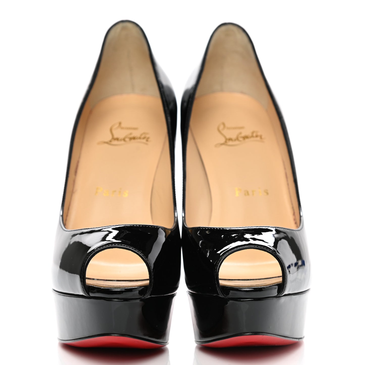 Patent Fetish Peep 130 Pumps 36 Black