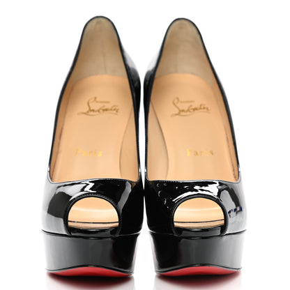Christian Louboutin Patent Fetish Peep 130 Pumps 36 Black 2 of 9