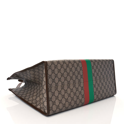 Gucci GG Supreme Monogram Fake/Not Large Retro Interlocking G Tote Bag Beige Brown Sugar 4 of 11
