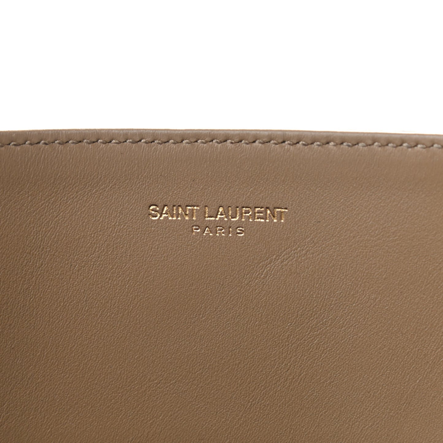 Calfskin Suede North South Reversible Shopping Tote Beige Black