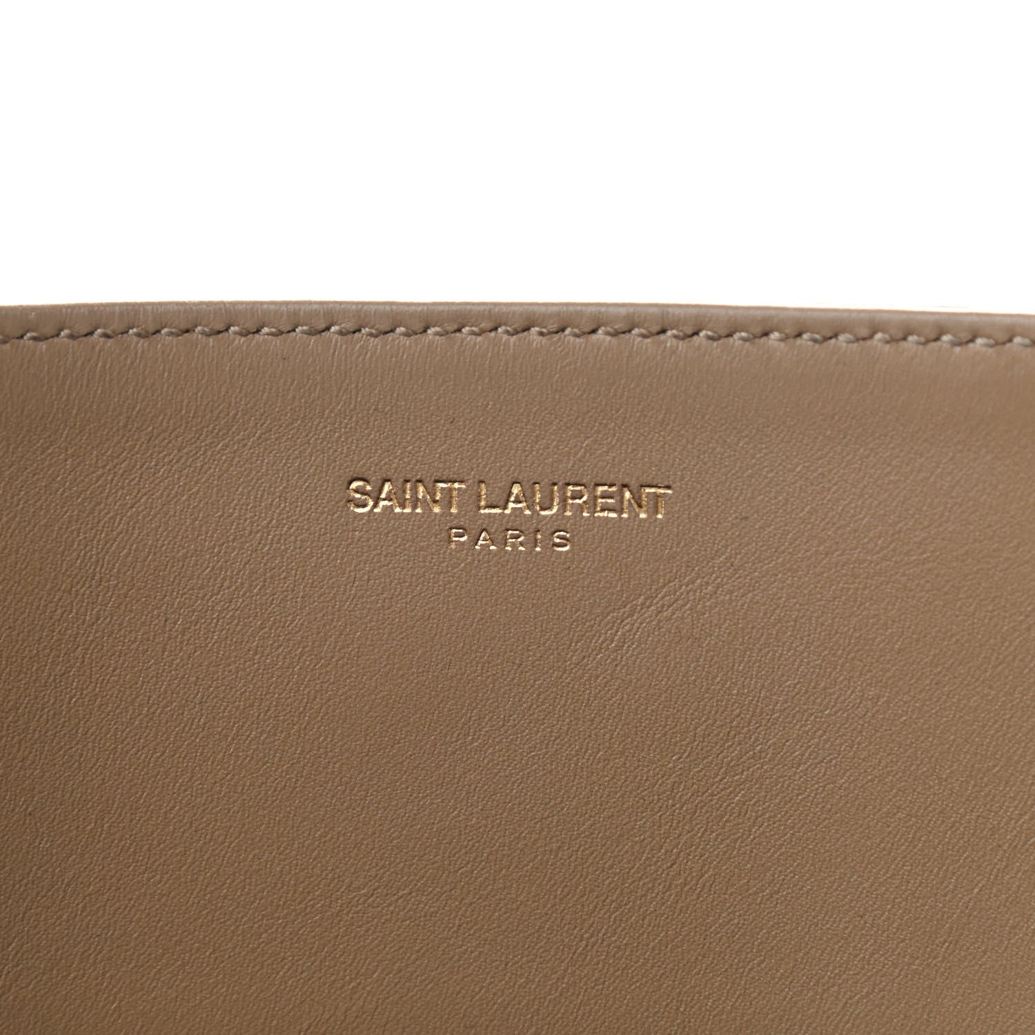 Saint Laurent Calfskin Suede North South Reversible Shopping Tote Beige Black 9 of 17