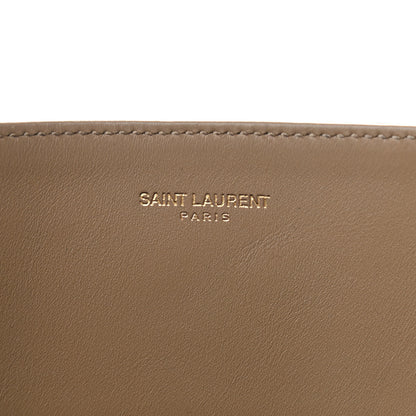 Saint Laurent Calfskin Suede North South Reversible Shopping Tote Beige Black 9 of 17