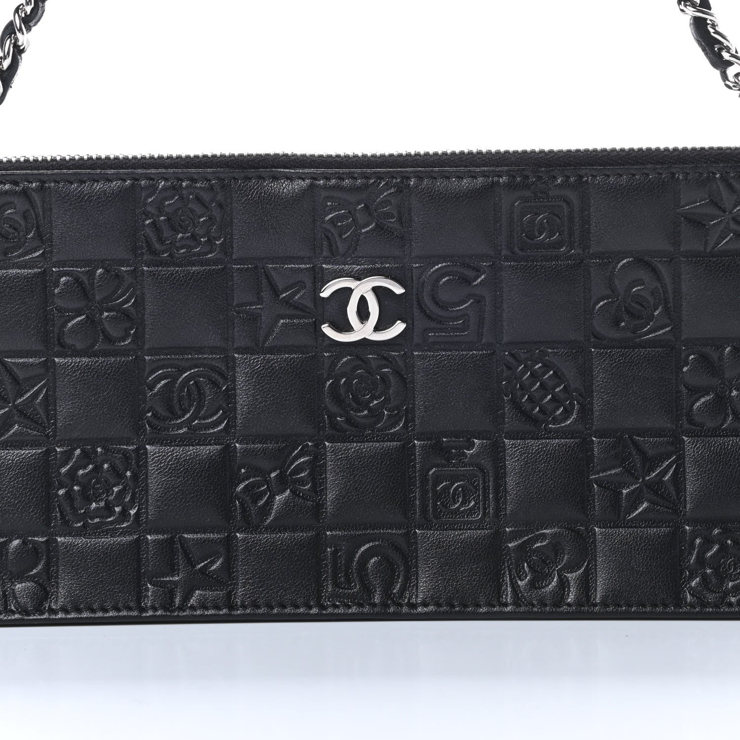 Chanel Lambskin Precious Symbols Pochette Black 8 of 11