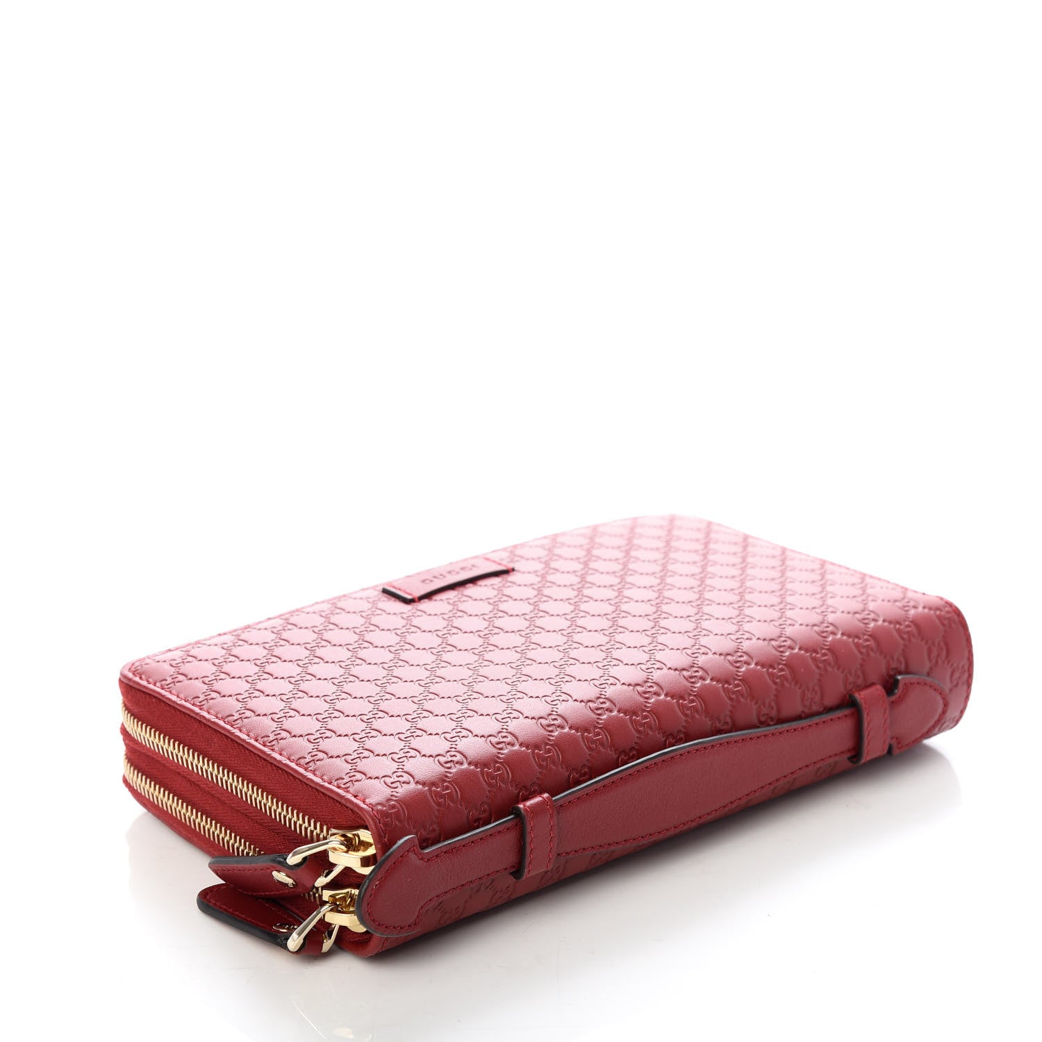 Gucci Microguccissima Zip Around Top Handle Travel Wallet Red 4 of 8