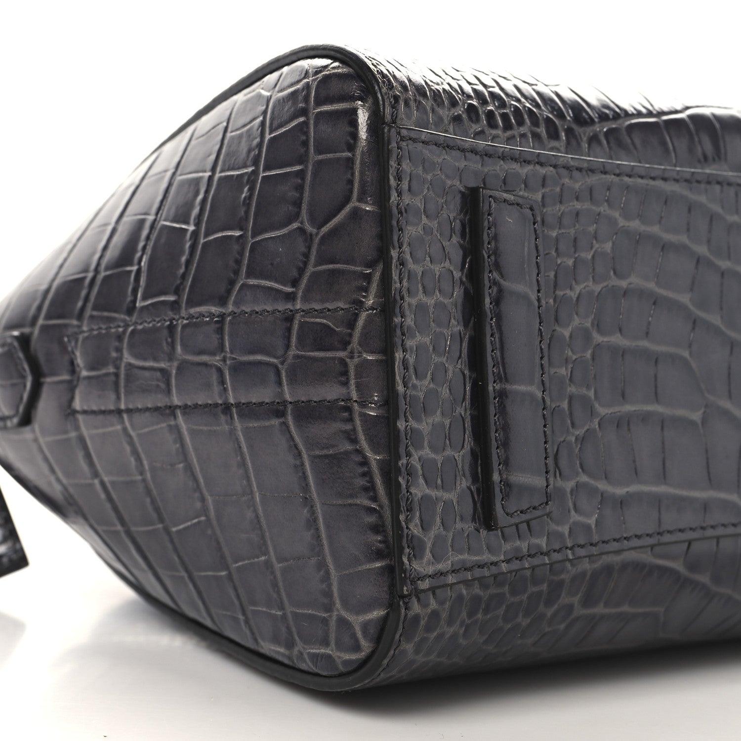 Givenchy Calfskin Crocodile Embossed Mini Antigona Storm Grey 9 of 10