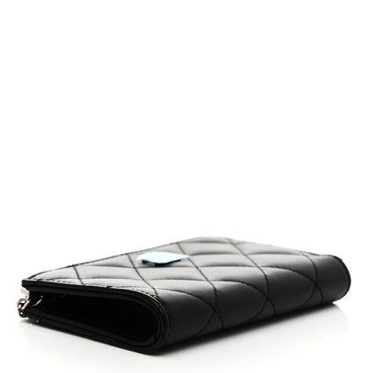 Chanel Lambskin Quilted Key Holder Case Black 4 of 8