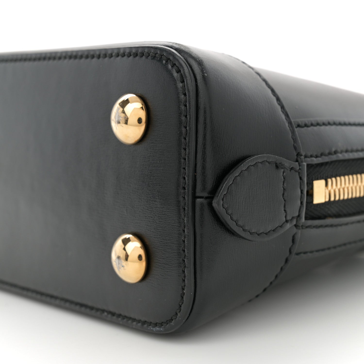 Gucci Boarded Plutone Calfskin Small Horsebit 1955 Top Handle Bag Black 10 of 15