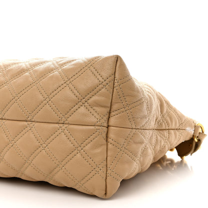 Marc Jacobs Lacquered Goatskin Quilted Karlie Satchel Brown 10 of 16