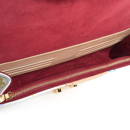 Louis Vuitton Monogram Multicolor Courtney Clutch White 5 of 7