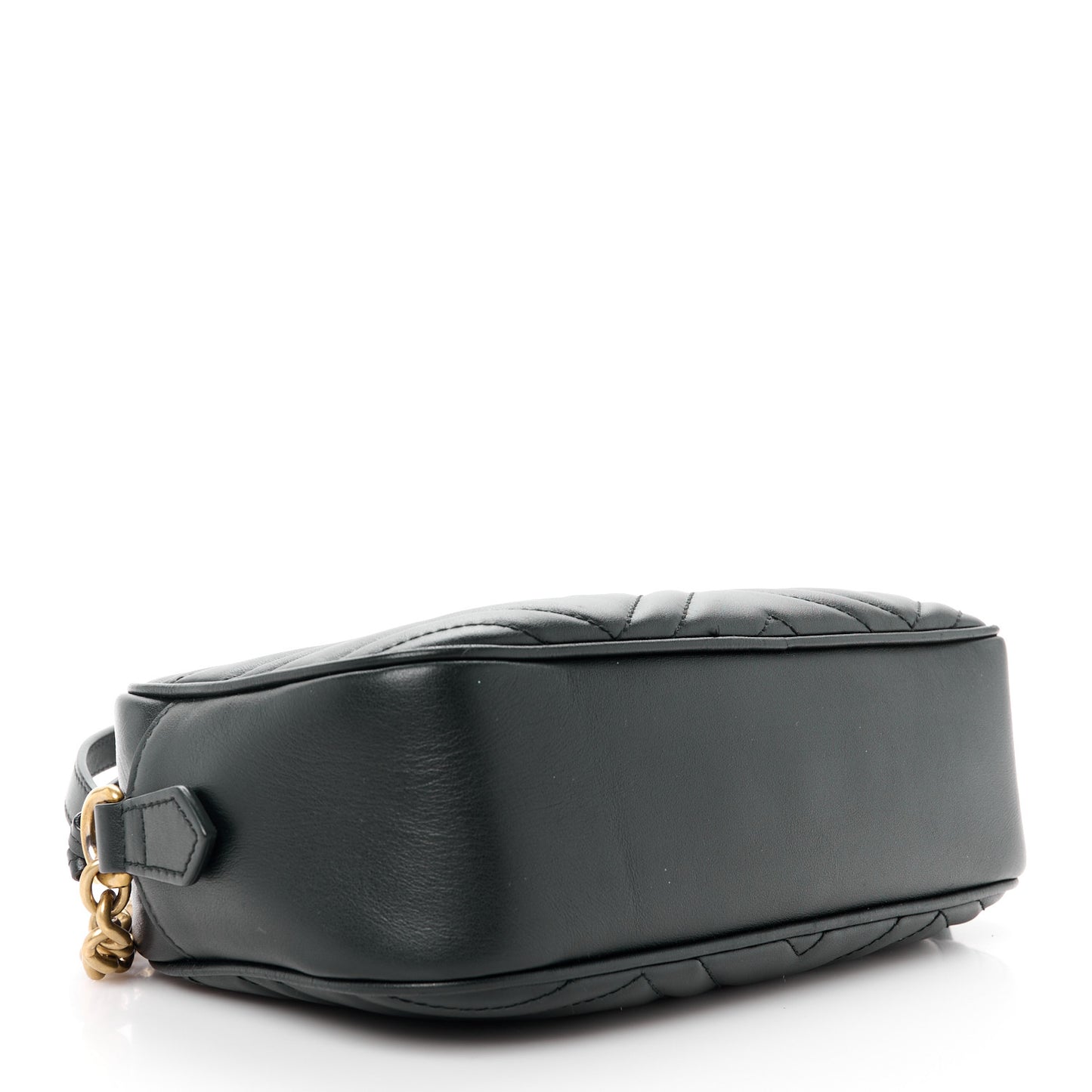 Calfskin Matelasse Small GG Marmont Chain Shoulder Bag Black