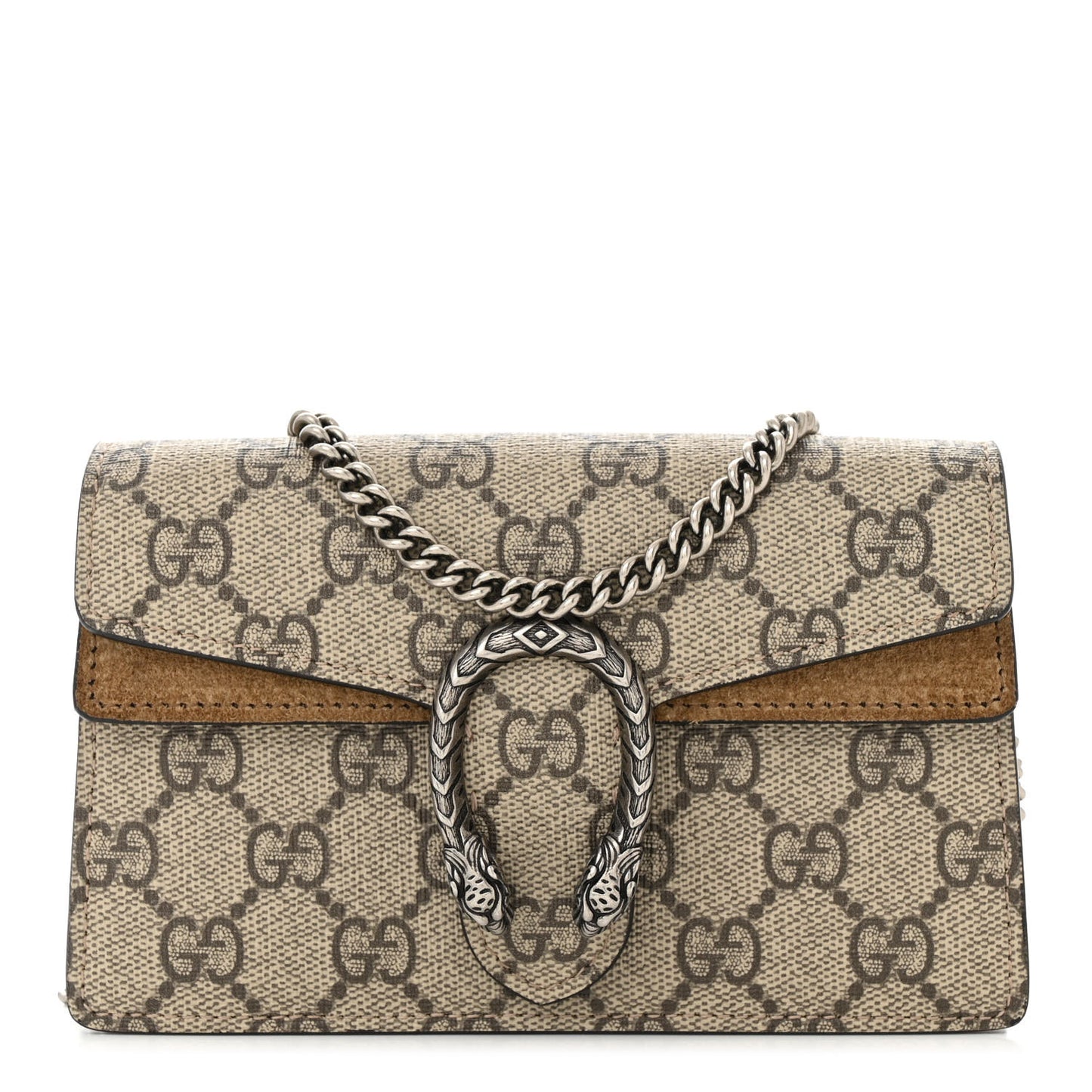 GG Supreme Monogram Super Mini Dionysus Shoulder Bag Taupe