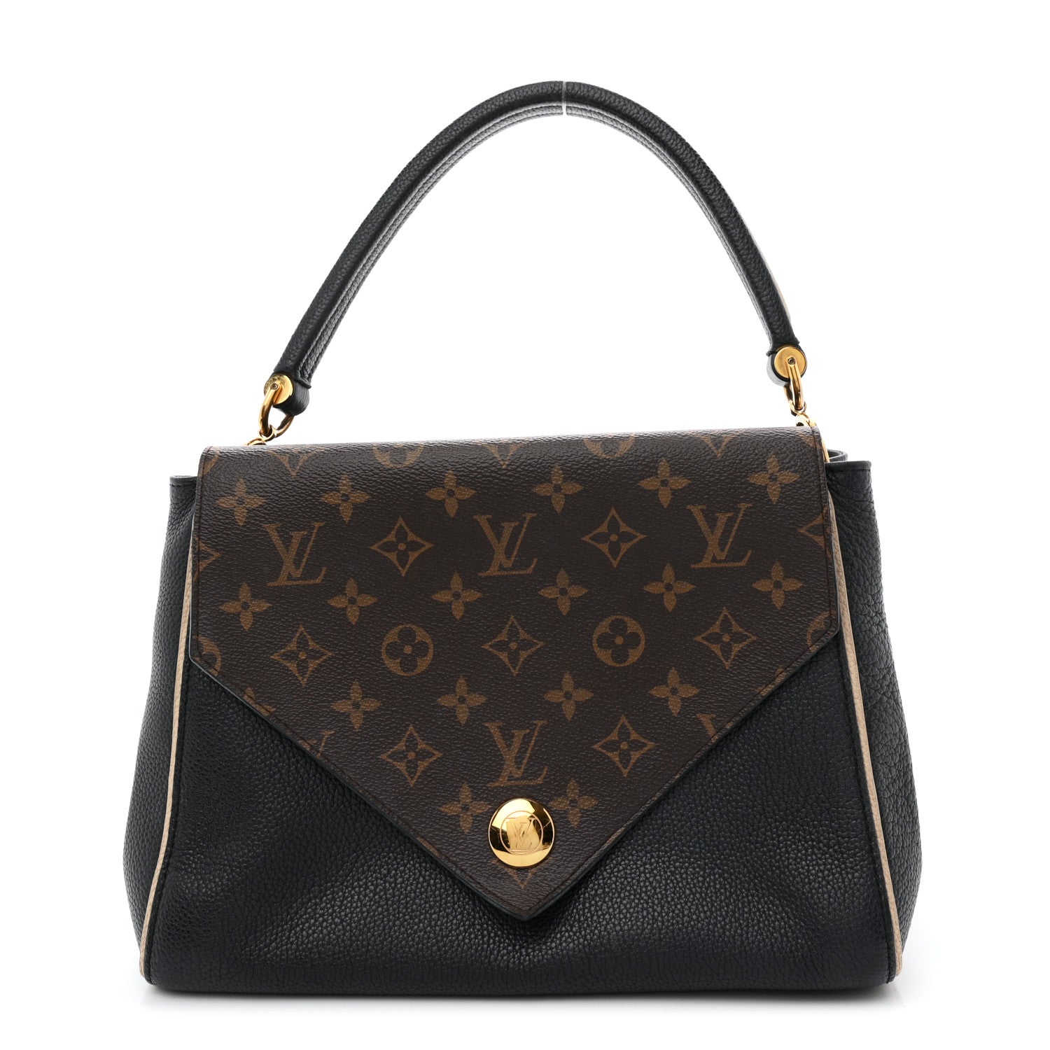 Louis Vuitton Grained Calfskin Monogram Double V Black 1 of 10