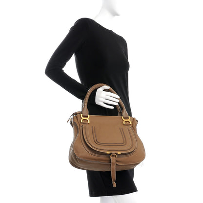 Chloe Calfskin Medium Marcie Satchel Barbour Khaki 3 of 12