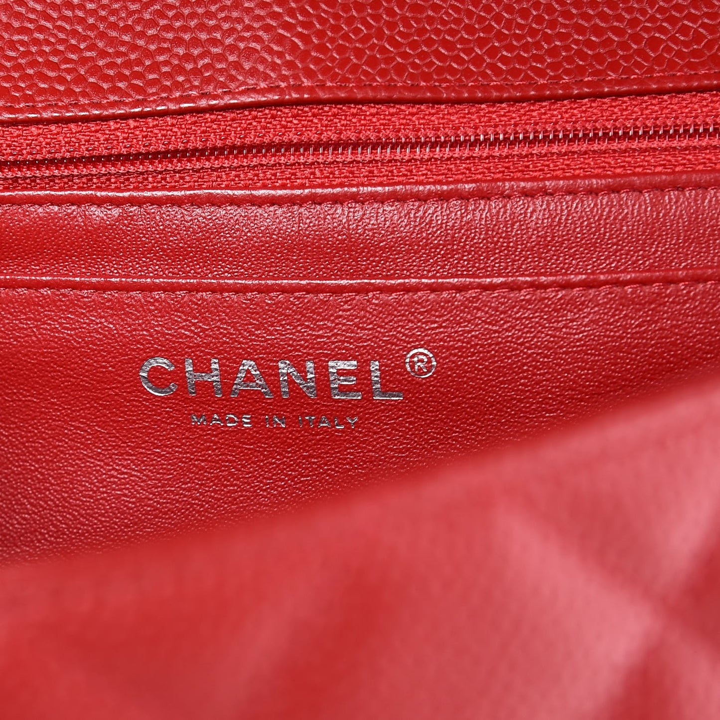 Caviar Quilted Maxi Single Flap Red