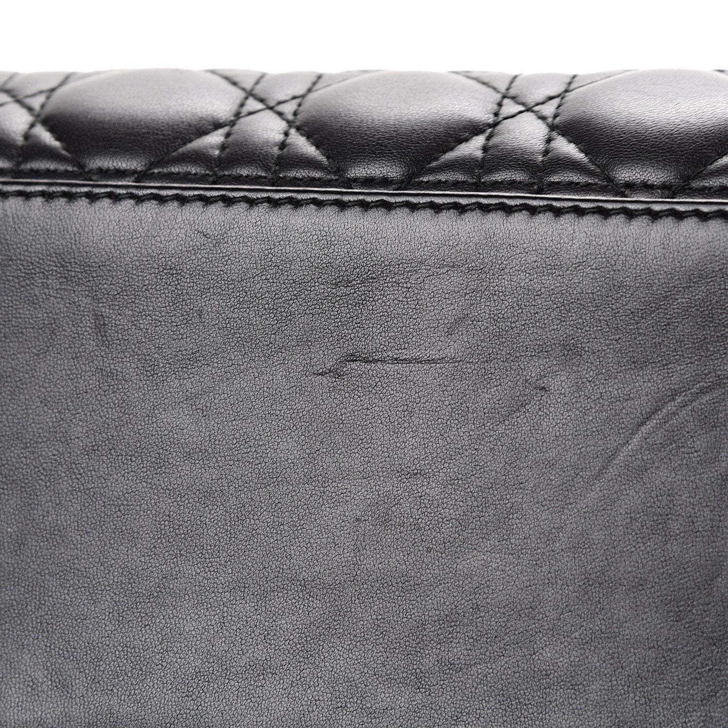 Christian Dior Lambskin Cannage Medium Lady Dior Black 10 of 11