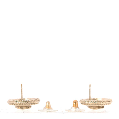 Chanel Metal CC Round Earrings Gold 3 of 5