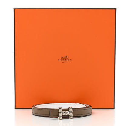 Hermes Epsom Swift 13mm H Medor Belt 70 28 White Etoupe 8 of 8
