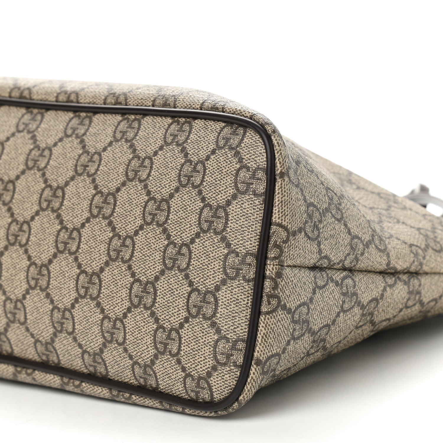 Gucci GG Supreme Monogram Small Zippered Tote Dark Brown 9 of 11