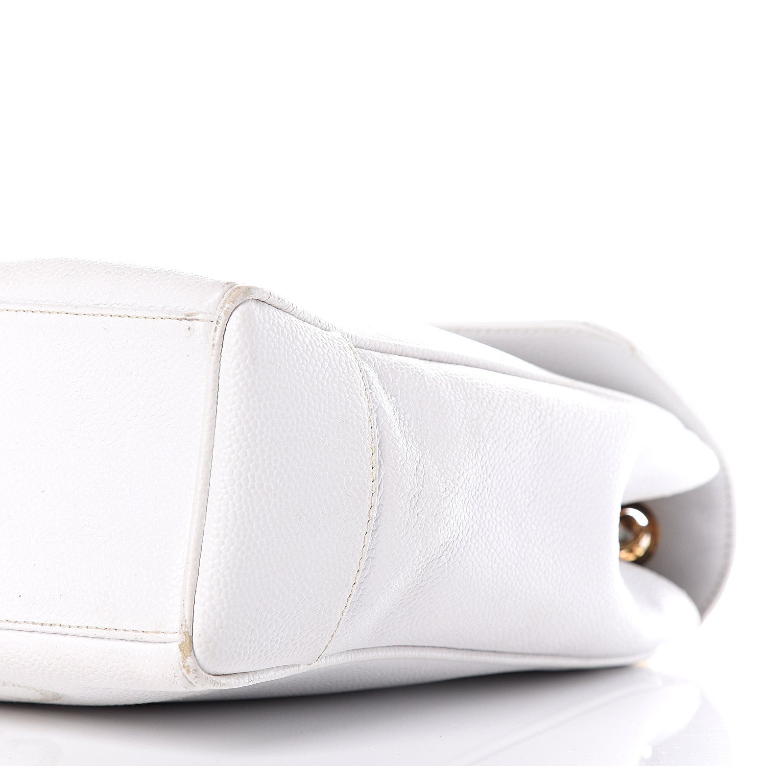 Chanel Caviar Flap Shoulder Bag White 11 of 13