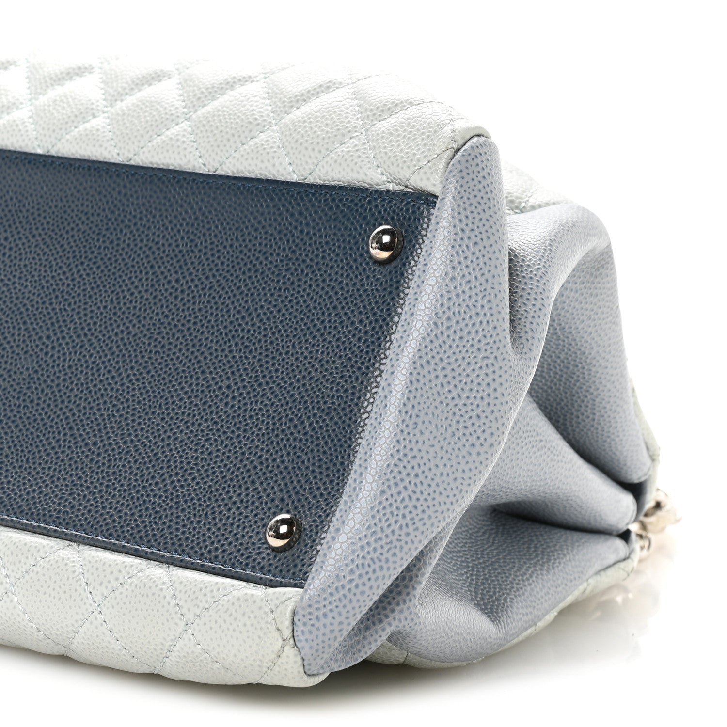 Chanel Caviar Quilted Large Just Mademoiselle Bowling Bag Light Blue 10 of 10