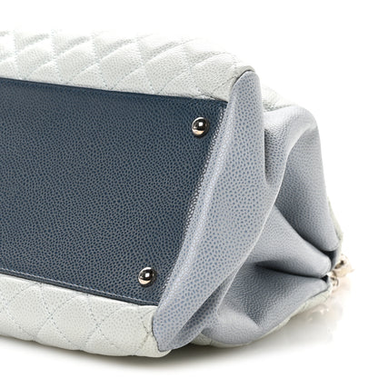 Chanel Caviar Quilted Large Just Mademoiselle Bowling Bag Light Blue 10 of 10