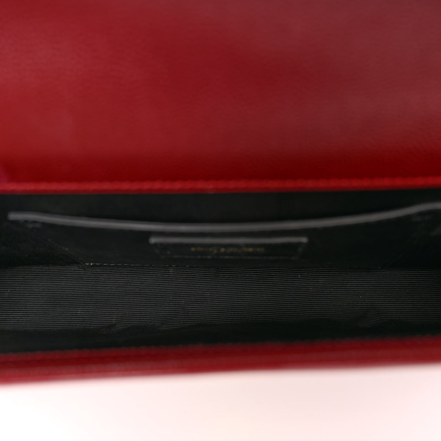 SAINT LAURENT Grain De Poudre Classic Monogram Cassandre Clutch Dark Red