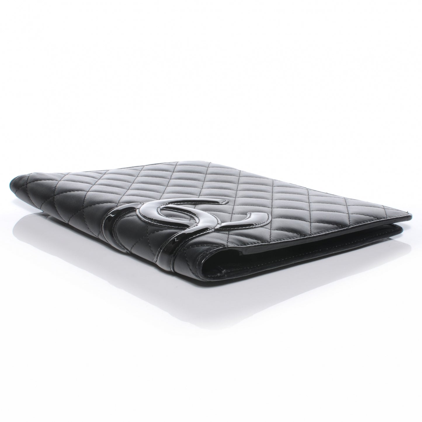Calfskin Quilted Large Cambon Agenda Planner Black