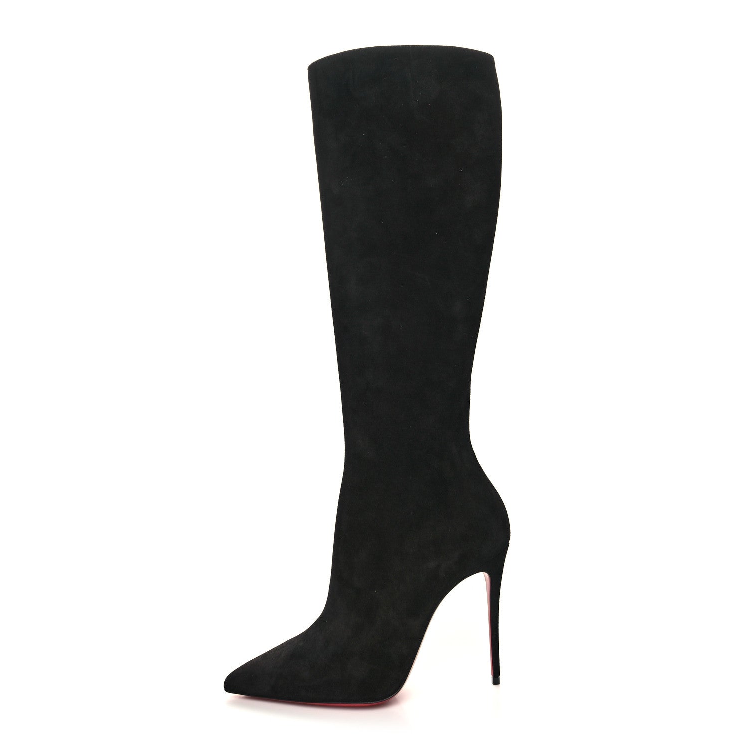Christian Louboutin Veau Velours Eloise Botta 100 Knee Boots 38 Black 1 of 7