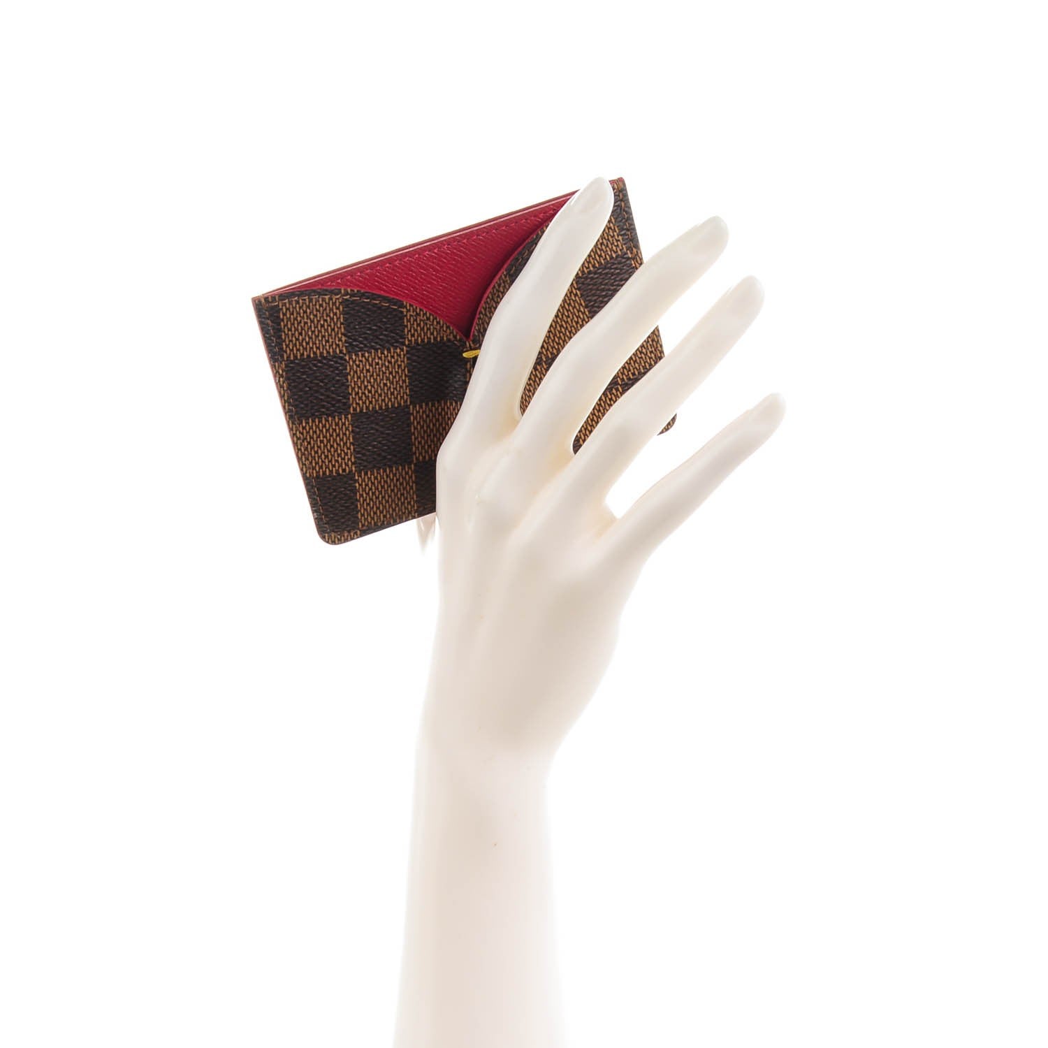 Louis Vuitton Damier Ebene Caissa Card Holder Cherry 2 of 7
