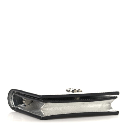 Gucci Metallic Calfskin GG Marmont Card Case Silver 4 of 8