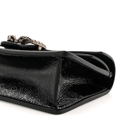 Gucci Crinkled Patent Super Mini Dionysus Shoulder Bag Black 10 of 11