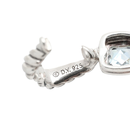 David Yurman Sterling Silver Diamond Blue Topaz Turquoise Iolite Mosaic Cross Pendant 4 of 5