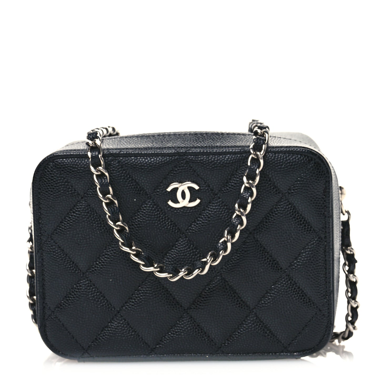 Caviar Quilted Camera Bag Black
