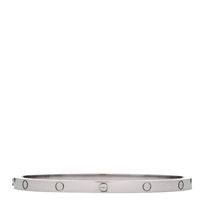 Cartier 18K White Gold Small LOVE Bracelet 16 2 of 7