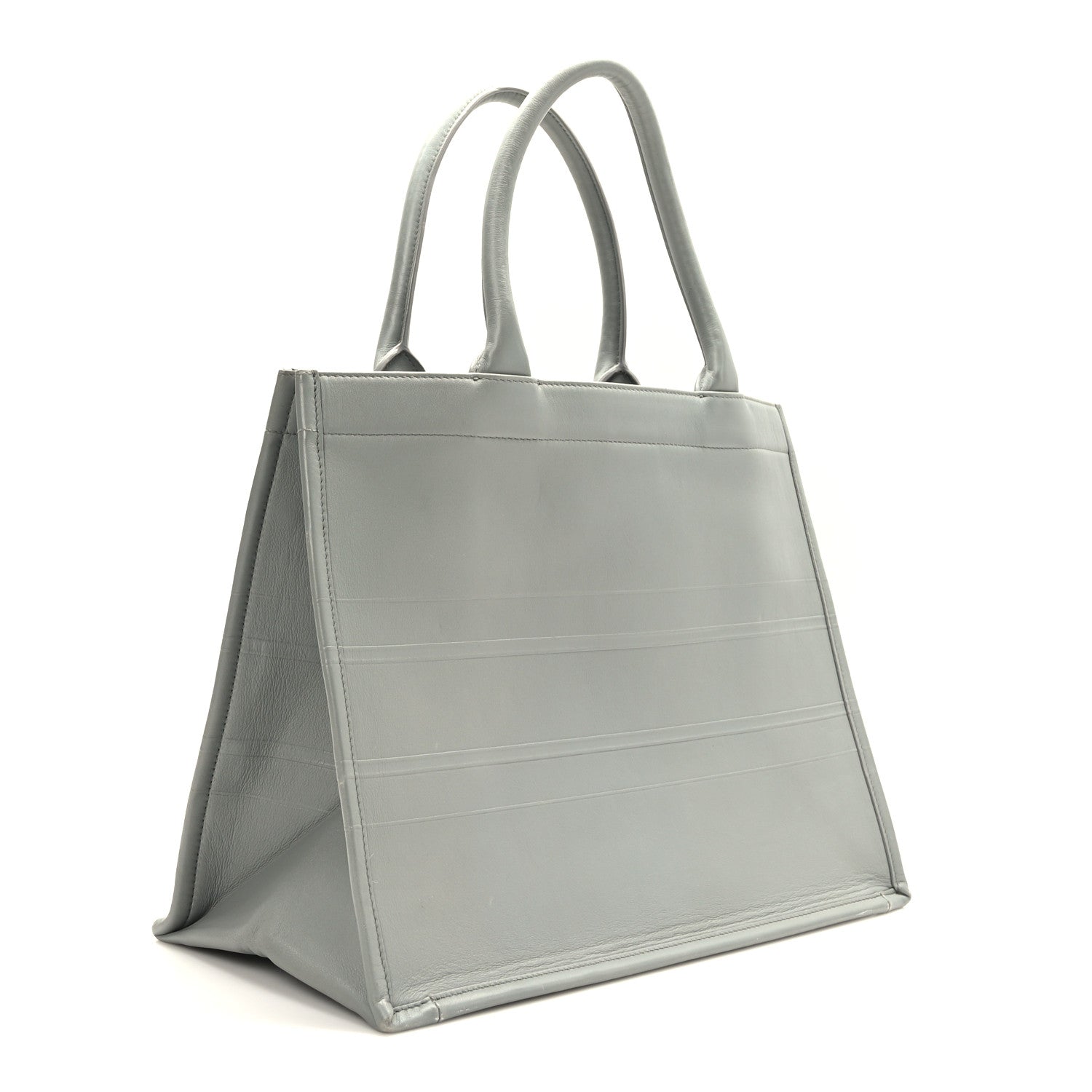 Christian Dior Calfskin Embossed Medium Book Tote Grey 3 of 11