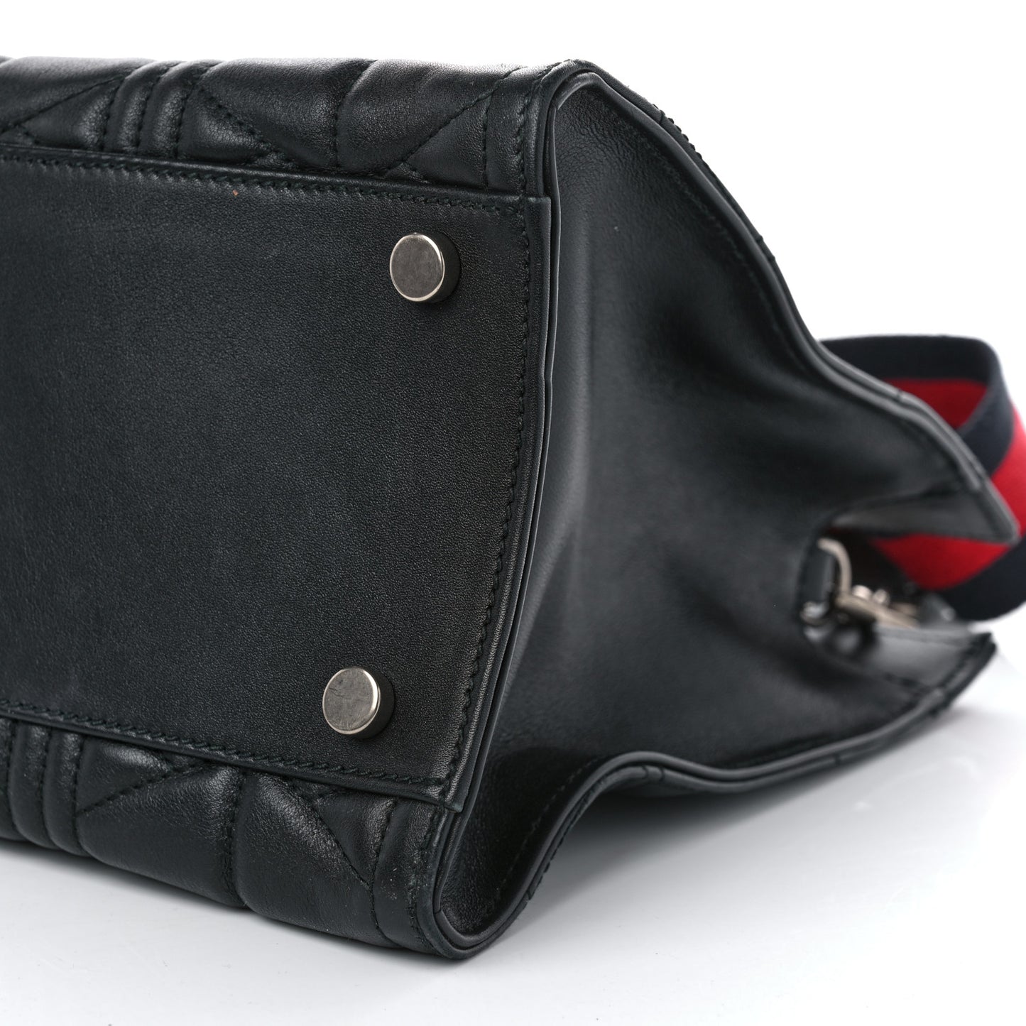 Calfskin Web Quilted Large Dionysus Tote Bag Black