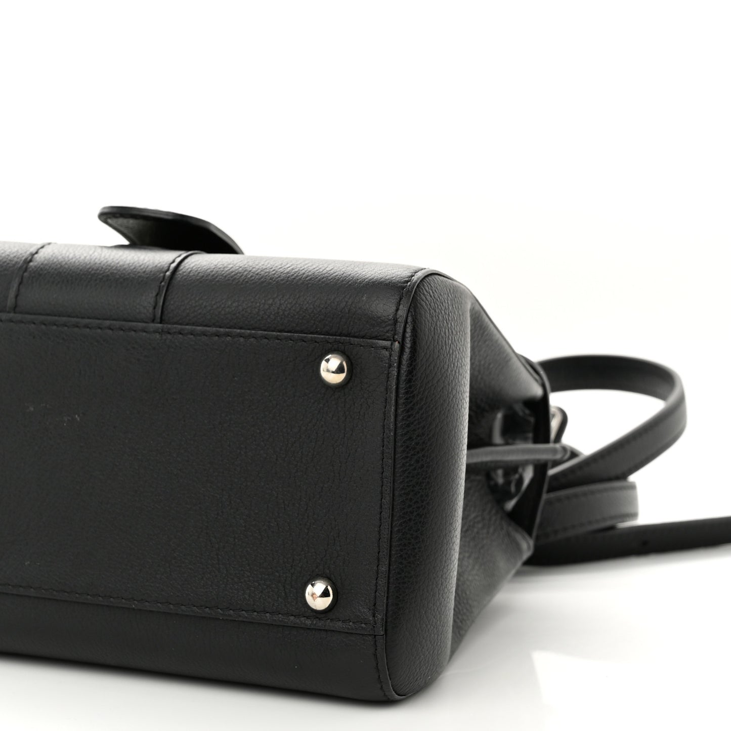 Grained Calfskin Mini Brillant Satchel Black