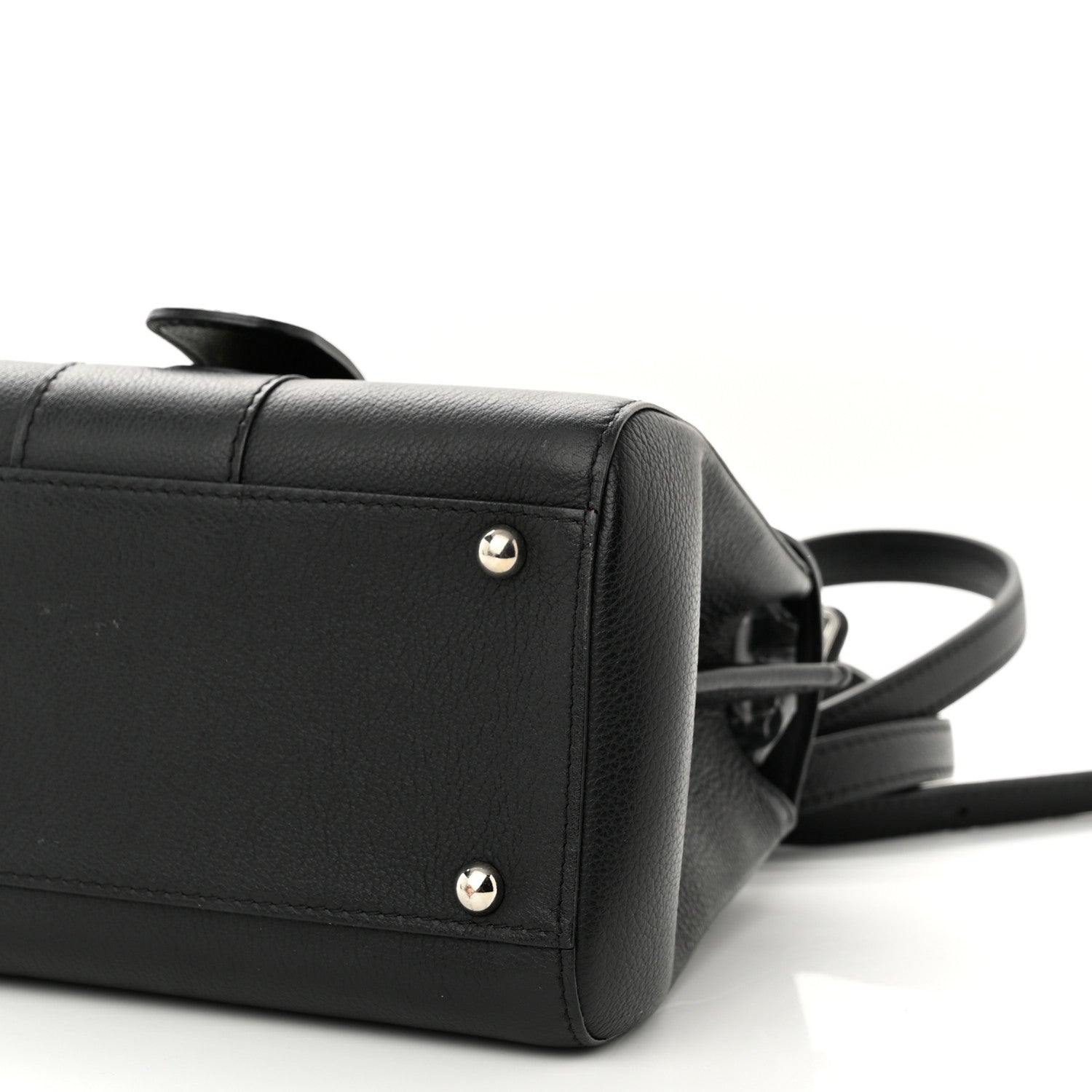 Delvaux Grained Calfskin Mini Brillant Satchel Black 9 of 11