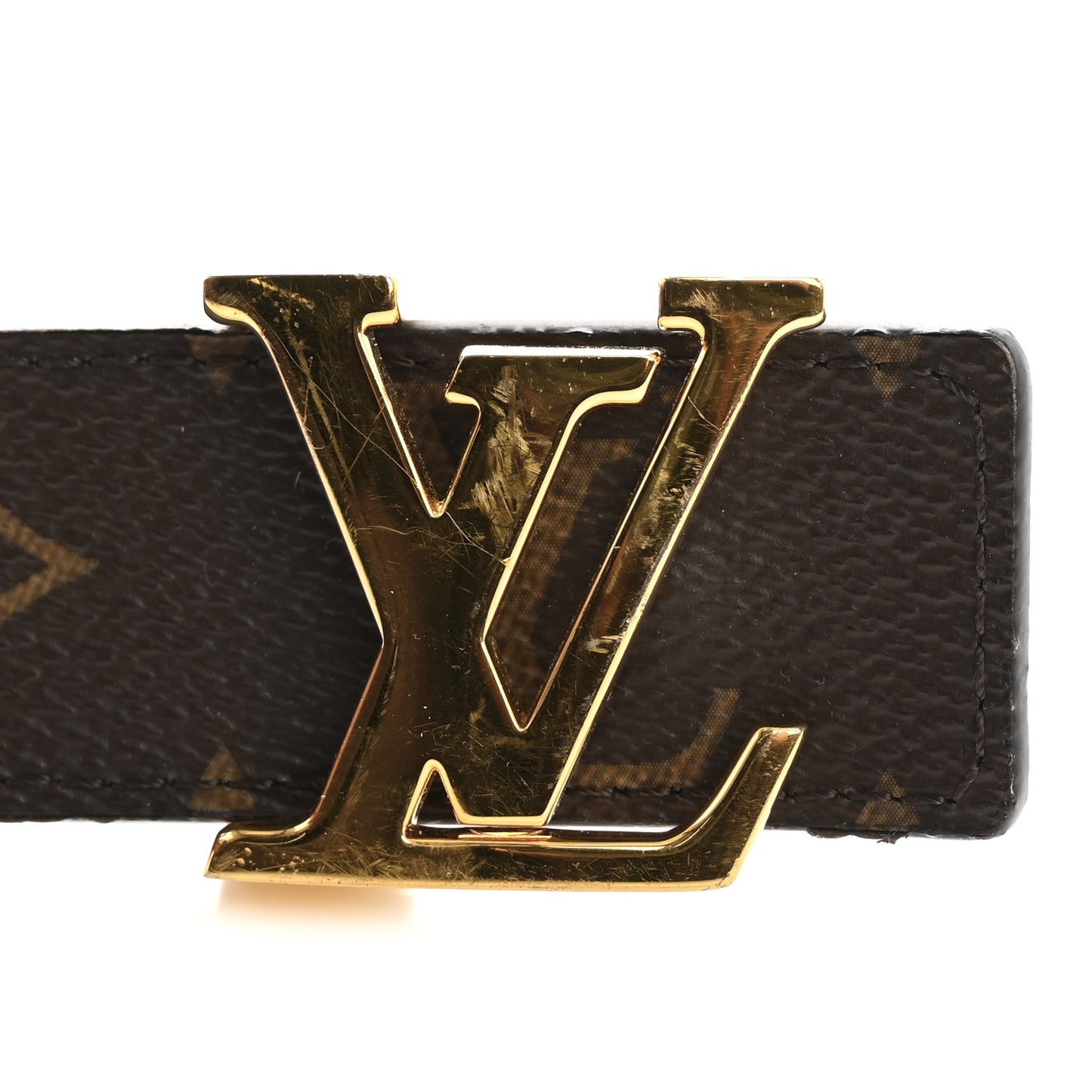 Calfskin Monogram 30mm LV Initiales Reversible Belt 75 30 Coquelicot