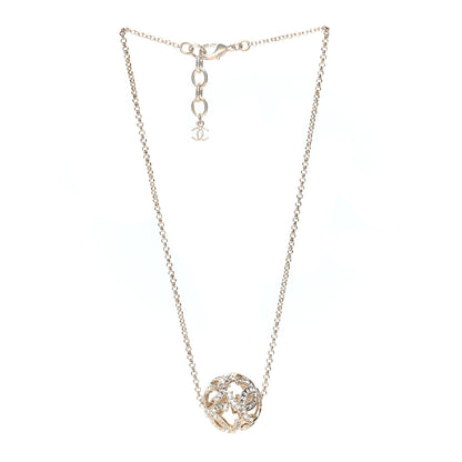 Chanel Crystal CC Chain Necklace Gold 3 of 5