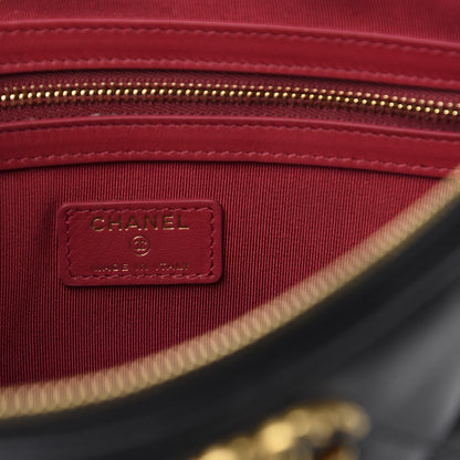 Chanel Goatskin Quilted Large 19 Cosmetic Case Black 6 of 8