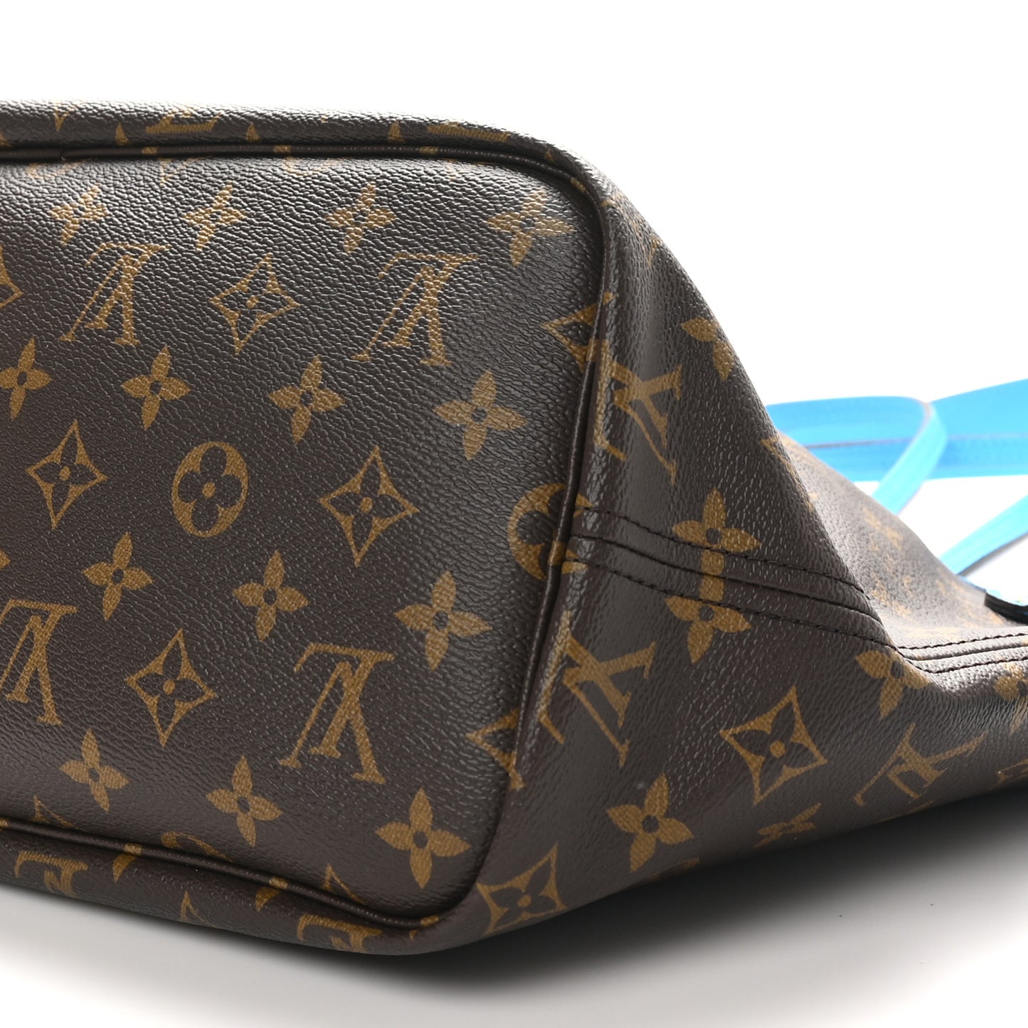 Monogram Inside Out Neverfull Bandouliere MM Gaston Blue