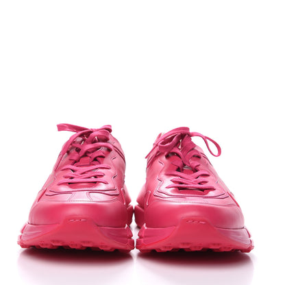 Gucci Calfskin Logo Mens Rhyton Sneakers 12.5 Box Pink 2 of 8