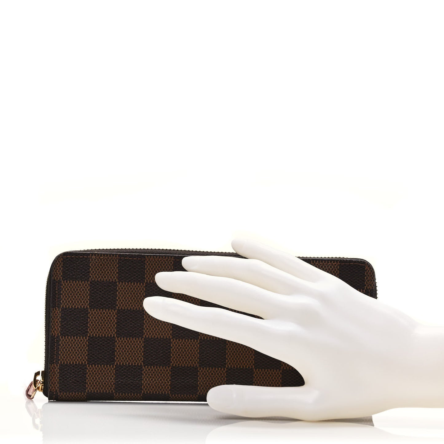 Damier Ebene Clemence Wallet Rose Ballerine