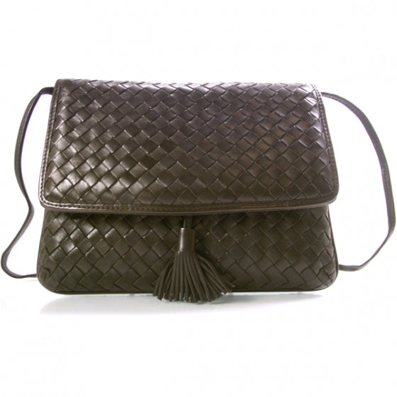 Bottega Veneta Nappa Intrecciato Shoulder Bag Brown 1 of 8