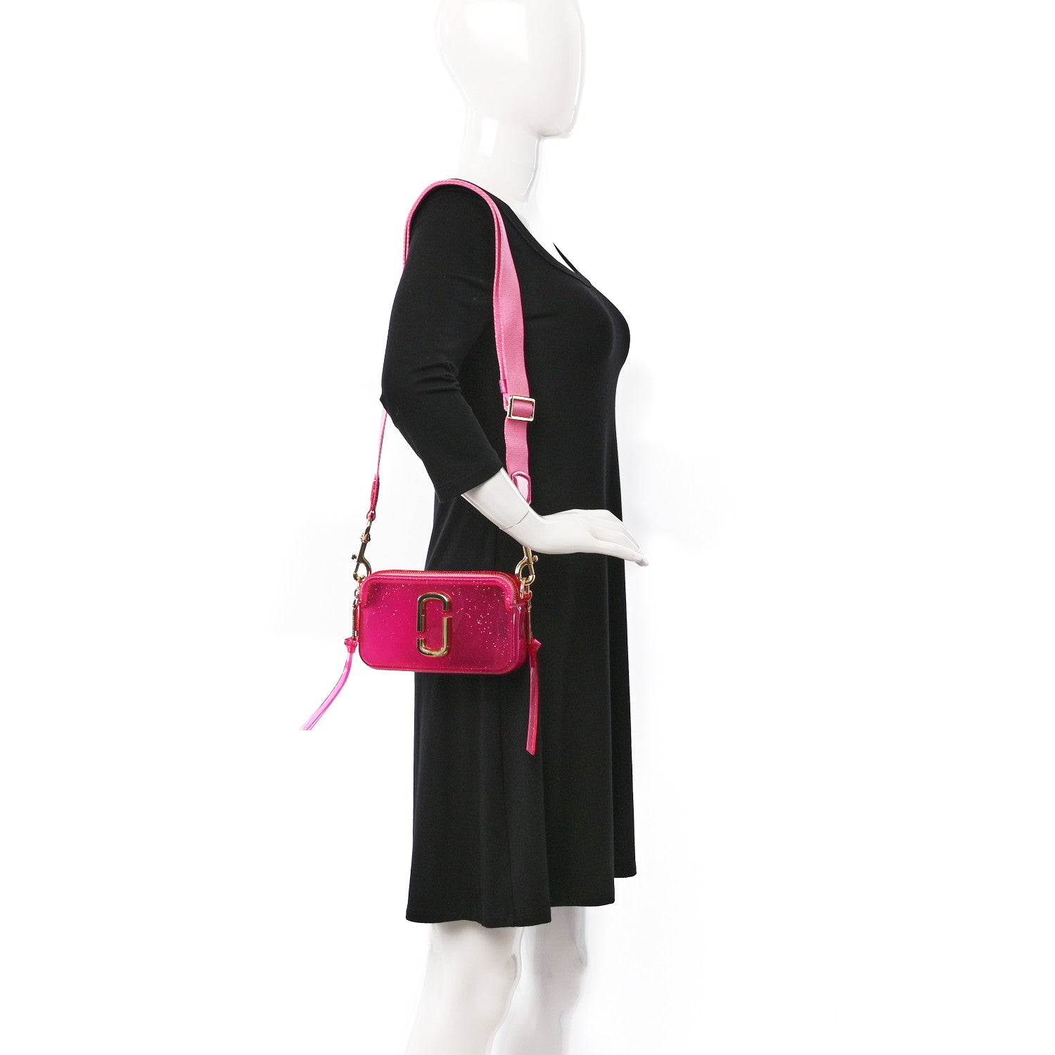 Marc Jacobs Jelly Glitter Small Snapshot Camera Bag Pink 2 of 9