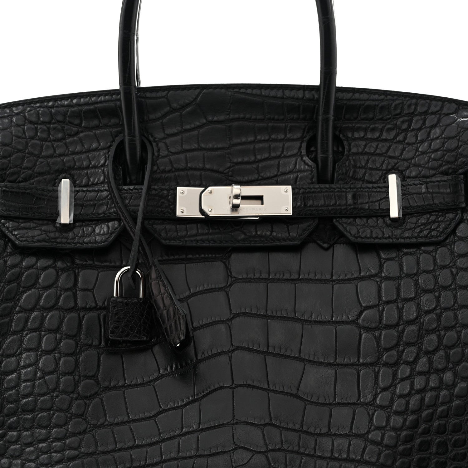 Hermes Matte Alligator Birkin 30 Black 8 of 13